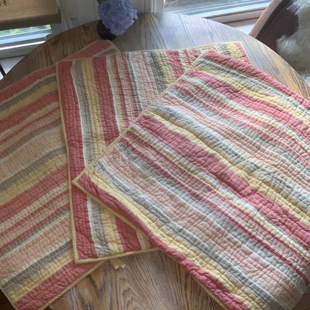 COMPANY C quilted 26” pillow shams/ties at back/3